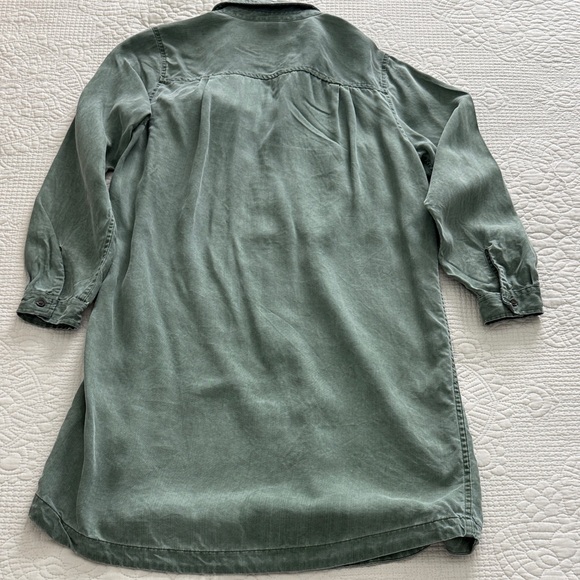 Green Denim old Navy Utility Button-Up Shirt Dress vintage olive green denim - Picture 11 of 11